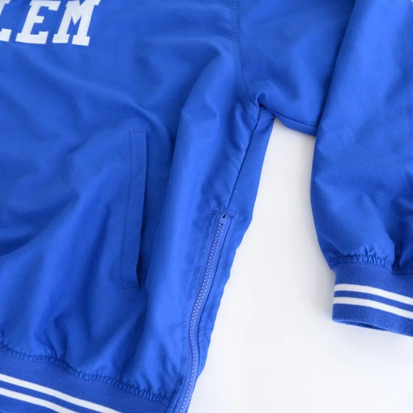 VTG 90S Holloway Blue Embroidered Salem V Neck Windbreaker  Pullover Jacket 2XL - Picture 5 of 10